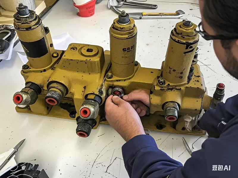 CAT320C Secondary Hammer Valve Disassembly: Solving Internal Leakage in High-Frequency Operations